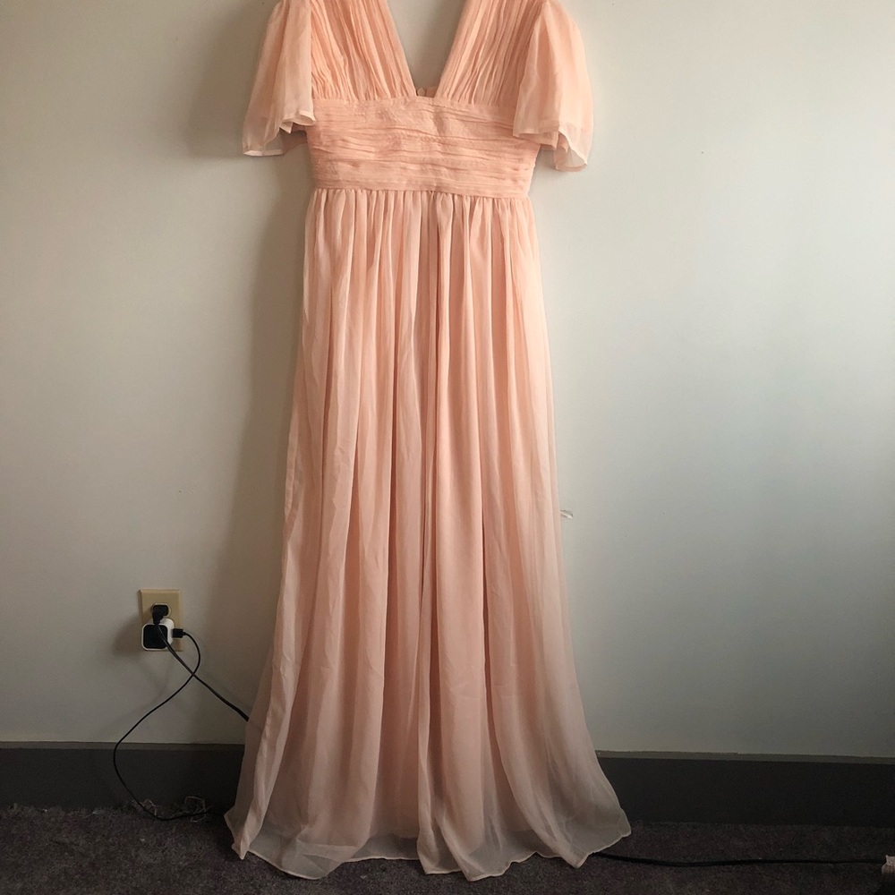 French Connection Pink Opal Maxi Prom Dress - Picture 4 of 8